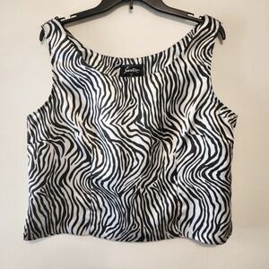 Zebra Print Sleeveless Top